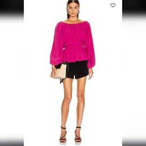 MARA HOFFMAN  Women's Magenta Blouse SIZE 10